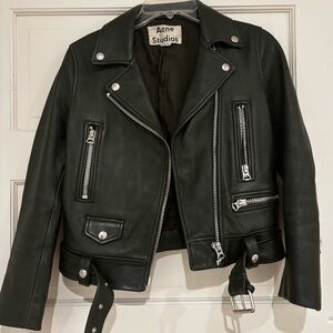 Acne Studios Olive Leather Jacket